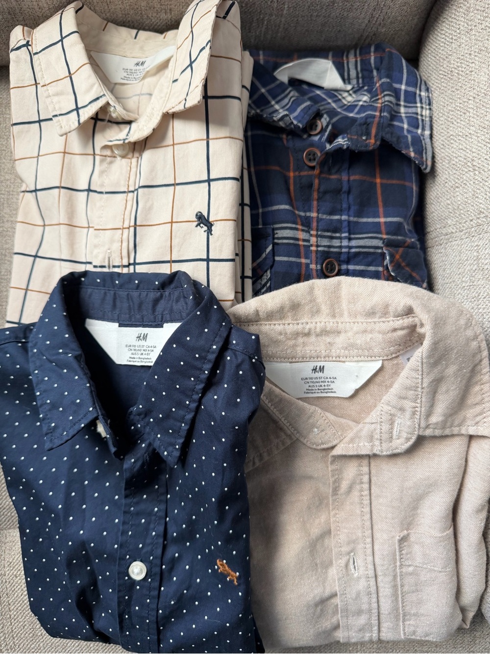 H&M Boy’s Button-Down Shirts. 4pc